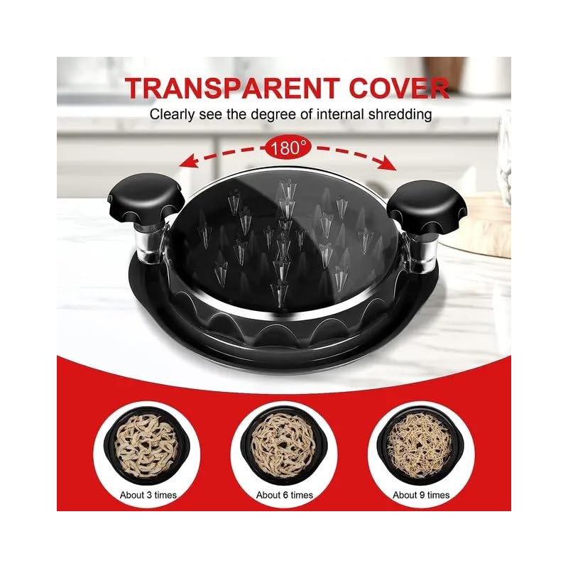 Generic Chicken Breast Shredder Tool, Twist with Brush and Fork,