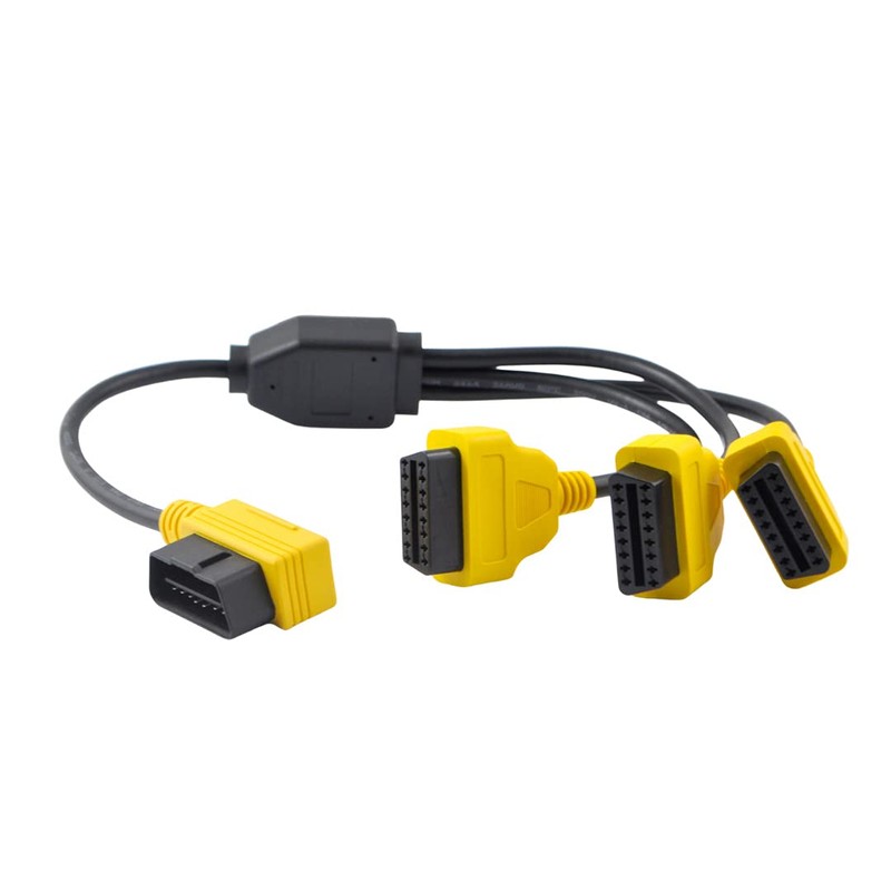 OLLGEN 1.6ft/50cm OBD2 Splitter Cable,3 Way OBD-II Extension Cable,Full 16
