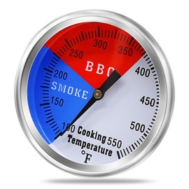 Criditpid 2inch BBQ Thermometer Smoker Temperature Gauge Grill Thermometer for Charcoal Grill Pit Smoker Meat Cooking, Universal Temp Gauge Smoker Thermometer with Fahrenheit and Heat Indicator