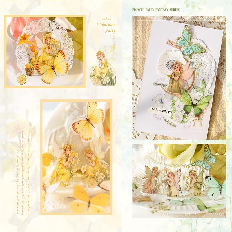CARPEDIEM Collage Notebook Sticker Collage Lace Paper Cute DIY Handmade