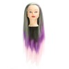 Green Purple Gradient Wig Hair Mannequin Head Hairdressing Styling Training
