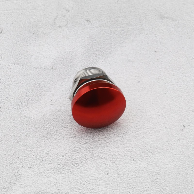 VGOL 2Pcs Red Mushroom Head Button Switch Waterproof Push Button