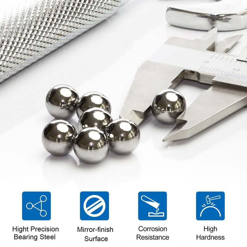 uxcell 200pcs Precision Balls 4mm Diameter G25 Solid Chrome Steel