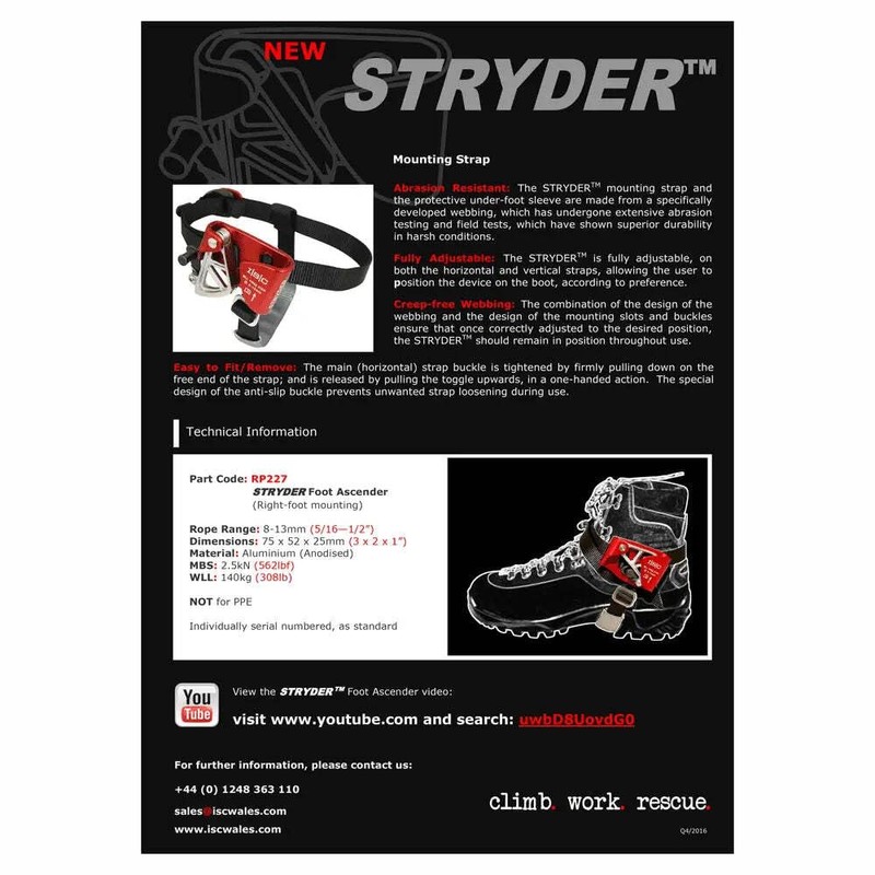 ISC Strider Foot Ascender Left Leg Tree Care Arborist Tree