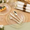 Bestluck 350PCS Clear Plastic Plates for 50 Guests, Disposable Dinnerware