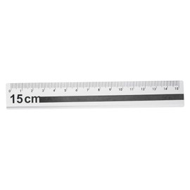 sourcing map Straight Ruler, 15 cm, Metric Aluminium Alloy Ruler, Corrugated Edge, Easy to Take Measuring Tool for Children's Study, Classroom, Office, Black