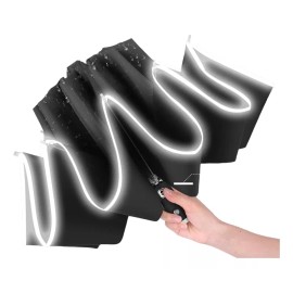 OEM Sombrilla Reversible Abre Automatico Uv Con Luz Lluvia Y Sol