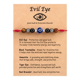 Tarsus Evil Eye Bracelets for Women Men Red String Bracelet for Women Evil Eye Jewelry Protection Charm Good Luck Gifts for Friends Coworker Sister