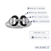 VIR JEWELS 1/6 cttw Black Diamond Ring in .925 Sterling