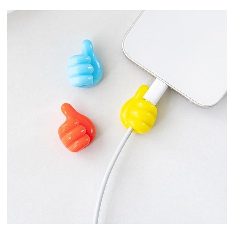 Silicone Thumb Wall Hooks, Fun Cord Holders, Cord Organizer for