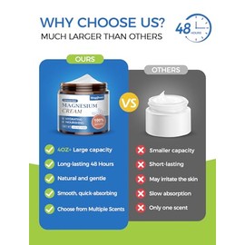 Crema De Magnesio Para Dormir - Loción Tópica De Magnesio Para Calambres Y Dolores En Las Piernas, Relajación Muscular, Calma - Manteca Corporal Natur