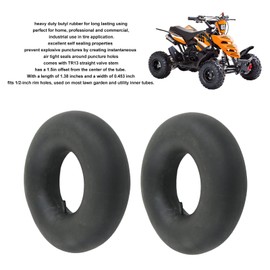 2PCS 145/70‑6 Tire Inner Tube with Straight Valve Stem Rubber for 90cc Go Karts Hand Trucks Lawn Mowers