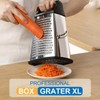 Professional Cheese Grater - Stainless Steel, 4 Sides - Ideal