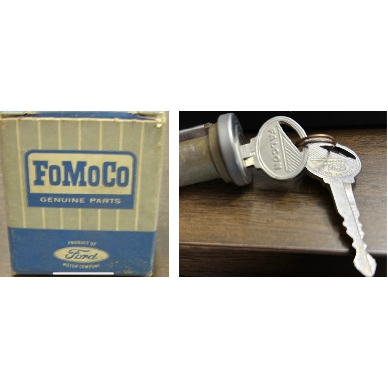 Ford TRUNK LOCK, FORD FALCON 1966-67-68-69-1970/FALCON-COMET SW 1966-70 W/LOGO KEYS