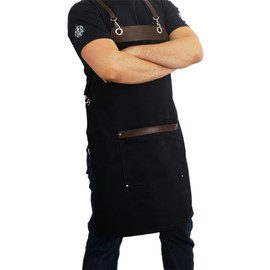 Apron for waiter restaurant barber shop boutique coffee shop bakery with cross strap