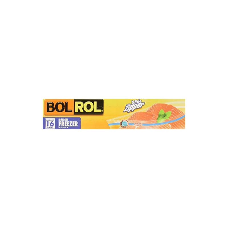 Bol Rol Bolsas Herméticas con Zipper Grueso Congelar, color Transparente,