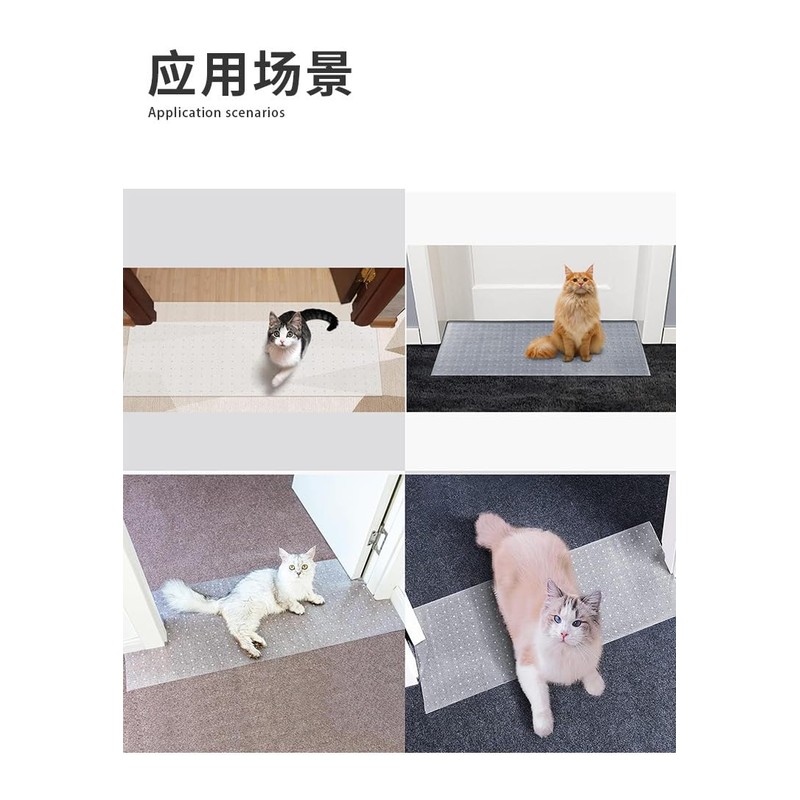 Carpet Protector for Pets, Transparent Non-slip Doorway Plastic Guard Carpet,