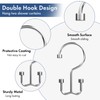 Bathway Shower Curtain Hooks Chrome Shower Curtain Rings, 12 Pcs