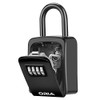 ORIA Key Lock Box, Wall Mounted Key Safe Box, 4 Digit Combination Key Storage Lock Box, 5 Keys Capacity with Removable Shackle for Indoor Outdoor, Black