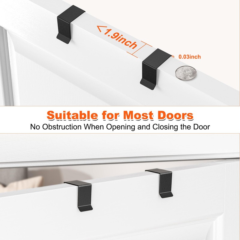 Aquzee Heavy Duty Pantry Door Organizer, 6-Tier Over the Door