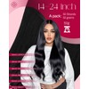 Moresoo Hair Extensions Microlink Human Hair Jet Black Micro Link
