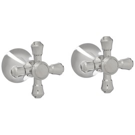 Delta Faucet Cassidy Metal Cross Bathtub Handle Set - H695PN - Classic Bathroom Fixture Set - Compatible with Cassidy Roman Tub Faucets - 2 Handles, Polished Nickel