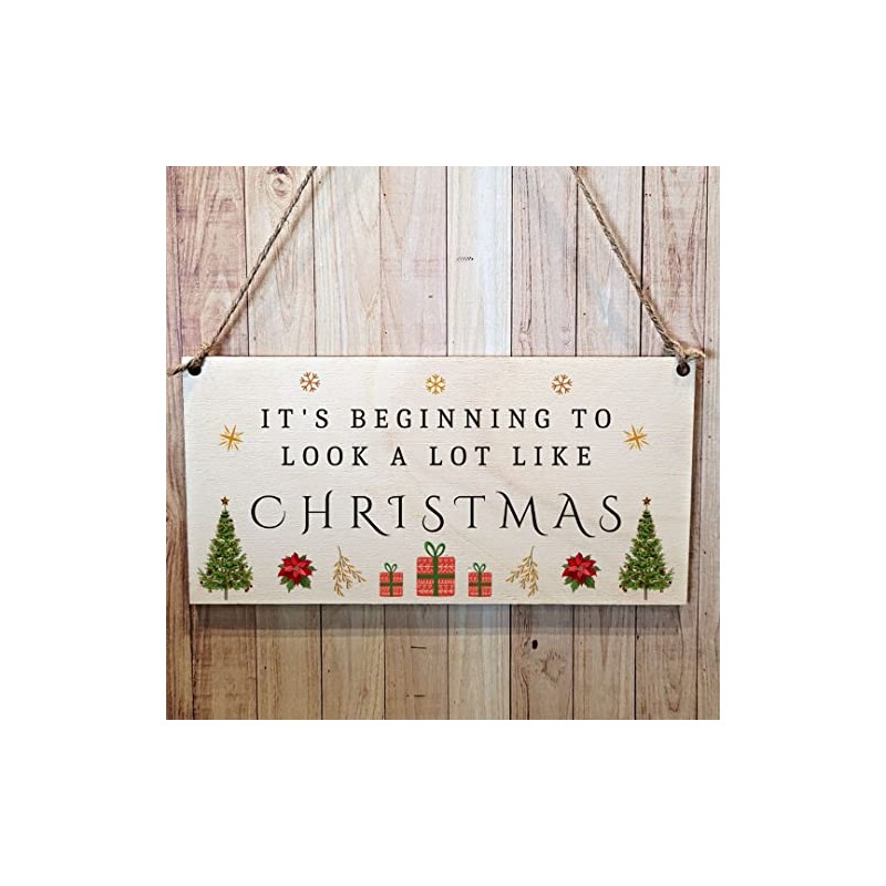 Second Ave Beginning To Look Like Christmas Wooden Hanging Gift