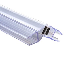 Universal 135 Degree Shower Door Magnetic Profile Seal for Neo-Angle Shower Doors - 73" Long with White Magnet for 5/32", 3/16", 1/4" or 5/16" Glass - Set