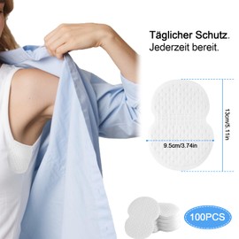 Achselpads Damen Und Herren 100 Stück, Selbstklebend Schweißpads Achseln, Geruchslose Achselpads Herren Und Damen, Perfekte Passform Absorbing Vor Schweißflecken, Unsichtbar, Komfortabel