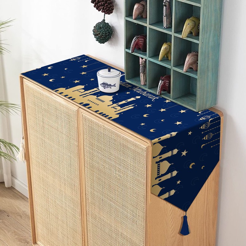 Weehbyte Eid Mubarak Table Runner - 2 Table Runners with