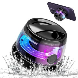 3 in 1 Magnetic Portable Wireless Speaker, Waterproof Shower Speaker, 10 Hours Playing Time, TWS Stereo Sync, with RGB Color Lights, Portable Phone Holder, Festival Gifts for Friend Family
