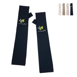 Milieu W6920-28 UV Protection Gloves, Arm Cover, Long, Sun Protection, Women's, Cool, Contact, Breathable, UV Protection, UV Gloves, Driving, Bicycle, Sports, Golf, Summer, Mimosa, Black