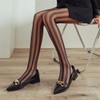 Women Vertical striped black stockings Sheer Stockings Leggings (AU, Alpha,