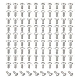 PATIKIL #2-56x3/16" Button Head Socket Cap Screws, 100 Pcs 304 Stainless Steel 18-8 Socket Cap Screw Bolts Allen Hex Drive Full Thread UNC