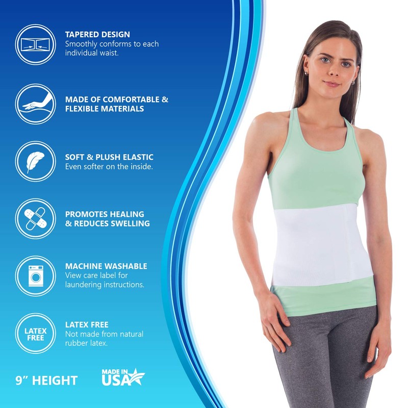 NYOrtho Tapered Abdominal Binder - Firm Compression Wrap - Breathable