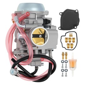 Carbpro 13200-09F00 Carburetor Fit for Suzuki ATV Quadrunner4WD 500 LTF500 LTF500F 4X4 Carb 1998-2002 with Petcock Fuel Valve replace#13200-09F501 13200-09F01 13200-09F10 13200-09F30 0470-348 0470-352