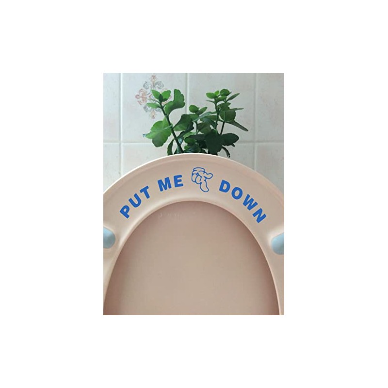 Fun 'Put Me Down' Toilet Seat Funny Sticker Bathroom Accessories