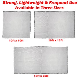 10FT x 20FT Strong Frequent Use Durable Multi-Sports Barrier Net Hitting Practice Nylon Netting with Around Finished Seam High Impact Indoor Outdoor Barrier Net for Golf Baseball Hockey Soccer