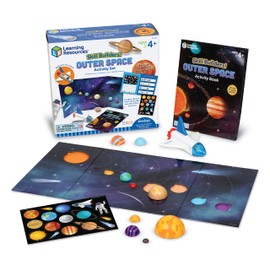 Learning Resources Skill Builders! Outer Space Activity Set,17 Pieces, Ages 4+, Preschool Learning Activities, Preschool Science, Preschool Activity Book,STEM Toys,Science Toys for Toddlers