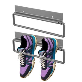 Ubamdom 2 Pack Foldable RV Shoe Rack- Aluminum Outdoor Shoe Rack, Wall-Mounted Shelf Efficient Holder and Storage Rack for Slippers, Etc., Essential Travel Trailer Organization