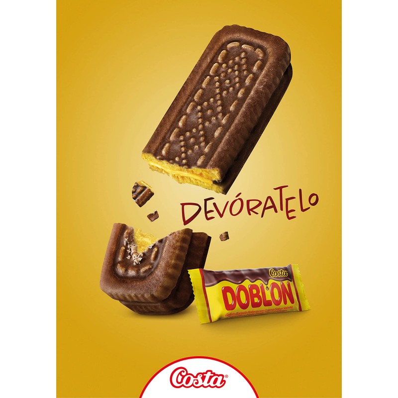 Costa Doblon Chocolate Covered Biscuit- Coated Biscuits- Biscuit with Vanilla