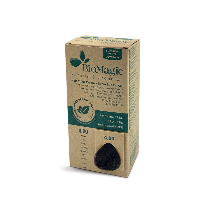 BioMagic Keratin & Argan Oil Hair Color Cream, 77.07 Natural