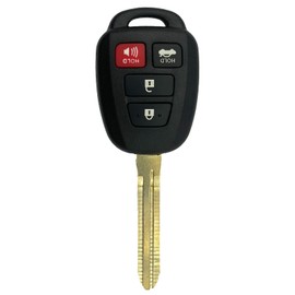 HYQ12BDM Key Fob Shell for 2012-2017 Toyota Camry, for 2014-2017 Highlander, Corolla, RAV4, Keyless Entry Remote Case Pad Cover, 4-Buttons