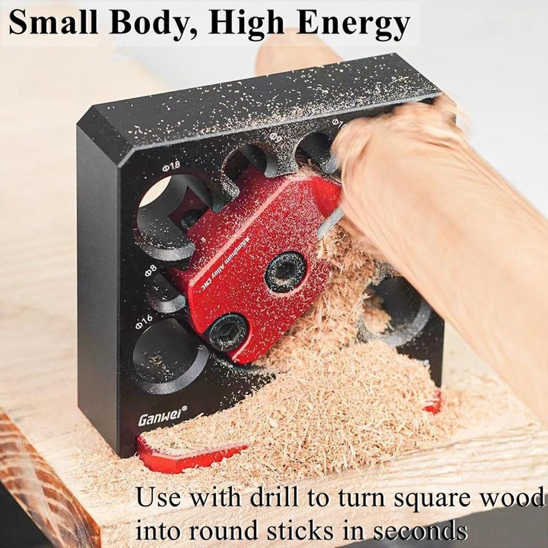 Flexmam 6-Piece Dowel Maker Jig Kit, Metric 8 mm to