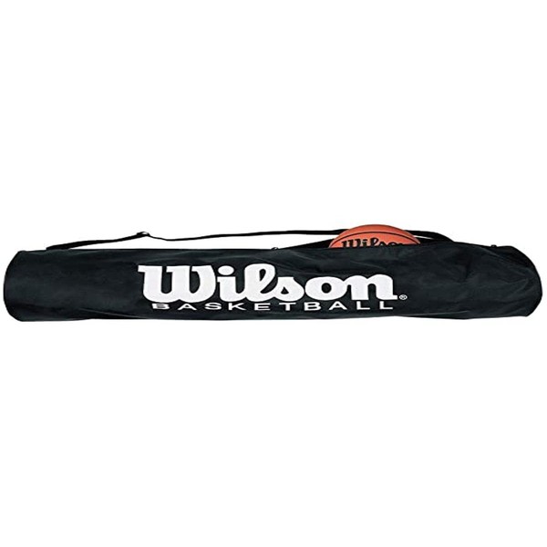 Wilson Basketball Bag, Elongated for Up to 5 Balls with Zipper, Adjustable Shoulder Strap, Black, WTB1810, Uni