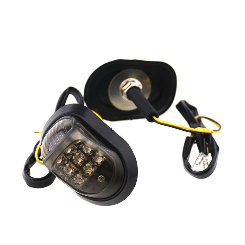 Micro Trader 2pcs Motorcycle Flush Mount LED Turn Signal Indicator
