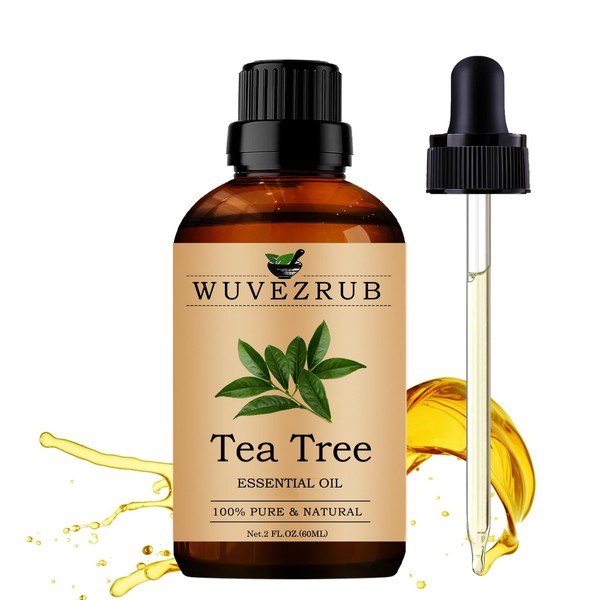 Tea Tree Essential Oils 60ML, Organic 100% Pure and Natural