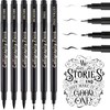 SAYEEC Calligraphy Brush Pens, Refillable Hand Lettering Pen, Black Ink