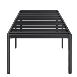 Lutown-Teen 22 Inch High Twin Bed Frames with Rounded Corner Legs, Heavy Duty Metal Twin Platform Bed Frame with Steel Slats Support, No Box Spring Needed, Noise Free, Easy Assembly