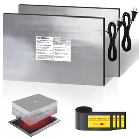 RV Tank Heater Pad 120V,12"x18" 2PCS RV Holding Tank Heater Pad with Automatic Thermostat for Camper/Trailer/Marine/Motorhome,Use with Up to 50 Gallon Fresh Grey Water Black Water